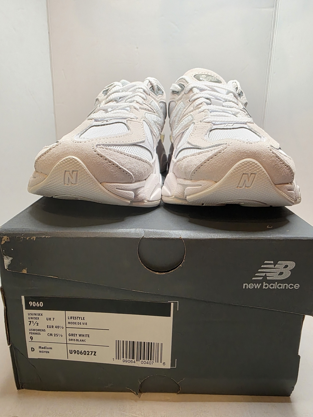 New Balance 9060 Reflection White Mens 7.5 Womans 9 - Picture 6 of 8